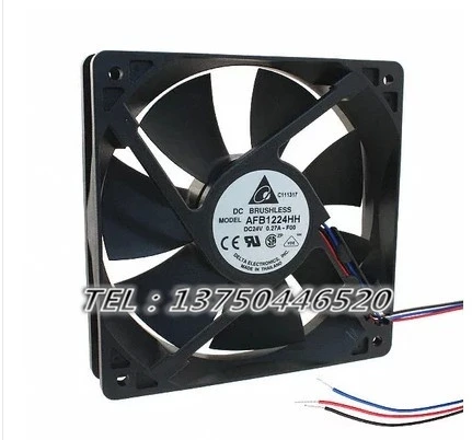 Оригинальный AFB1224HH 12025 24V 0.27A 12 см промышленный бесшумный вентилятор охлаждения