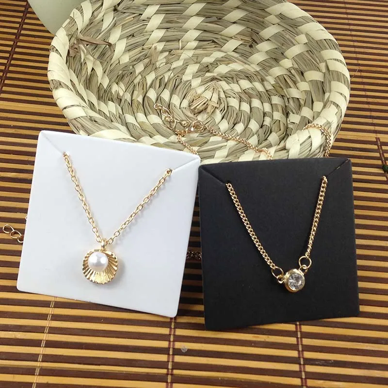 Горячая белая 6 5x6 5 см Крафт подвесная карточка для ожерелья 1 лот = 100 карт + opp