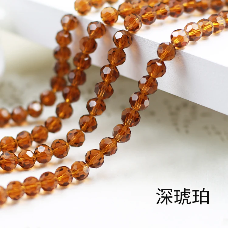 

AAA+ Dark Amber Color Round Crystal Glass Beads Loose for JDIY bracelet necklace jewelry accessories.4mm~10mm
