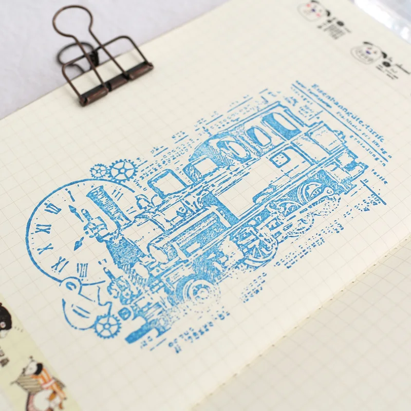 Travel Train Car Clock Steampunk Stamp Seal Silicone Cards Scrap Booking Photo Album Making Scrapbooking Diary Decor Craft | Канцтовары