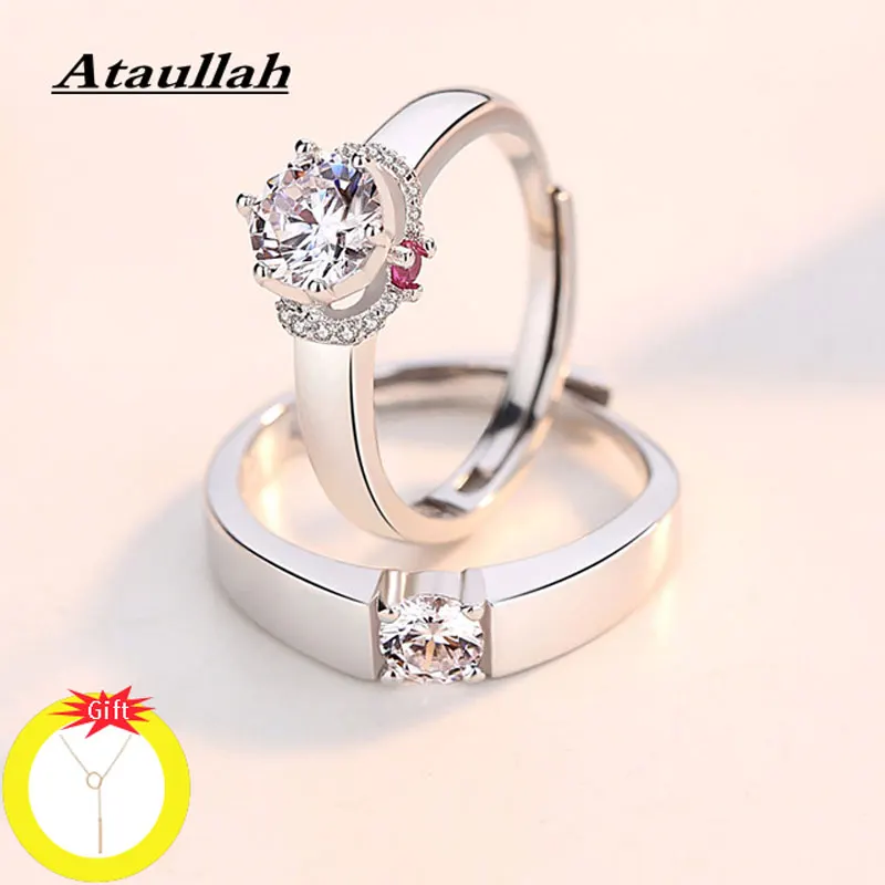 Ataullah S925 Стерлинговое Серебро Кольца инкрустированные с кубическим цирконием