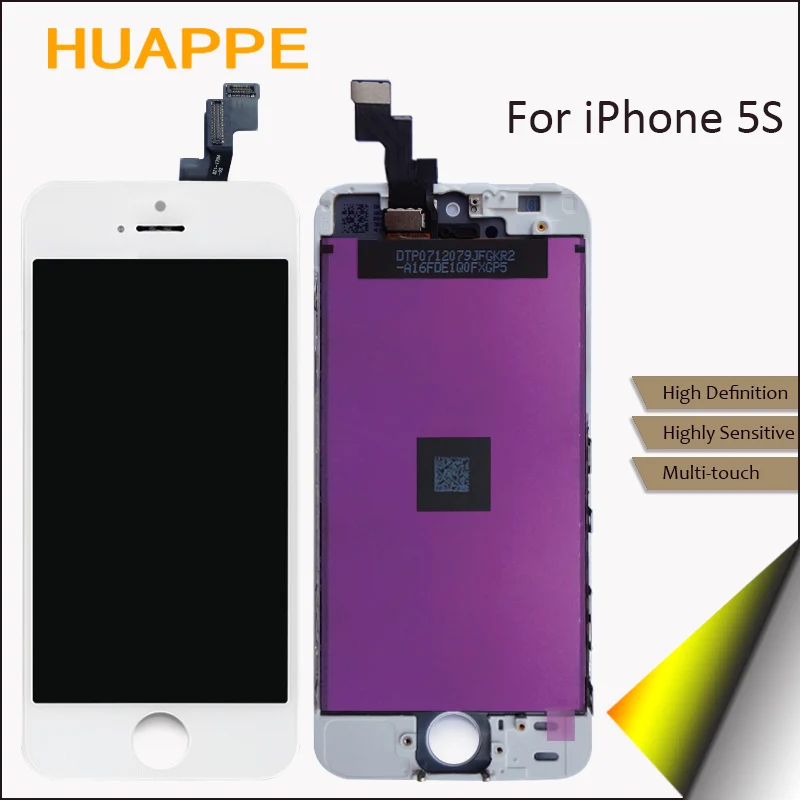 HUAPPE 10 шт./лот без битых пикселей AAA + Качество ЖК дисплей экран для iPhone 5S SE