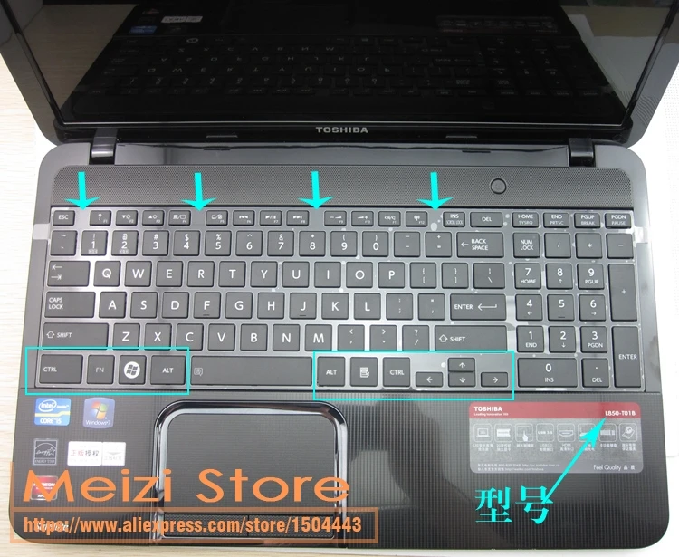 15 6 дюймовый силиконовый чехол для клавиатуры ноутбука защитный Toshiba Satellite C850 C855