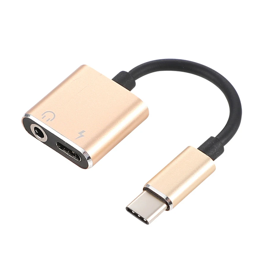 Тип C адаптер с разъемом подачи внешнего сигнала Aux USB Type-C до 3 5 мм разъем для