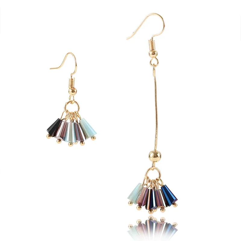 2019 New Fashion Dissymmetrical Colorful Dangle Earrings For Women Ladies Girls Birthday Party Wedding Gifts Jewelry Wholesale | Украшения