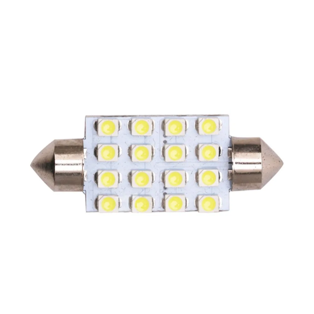 Новинка высокое качество супер яркая 42 мм 1210SMD 16LED Автомобильная купольная