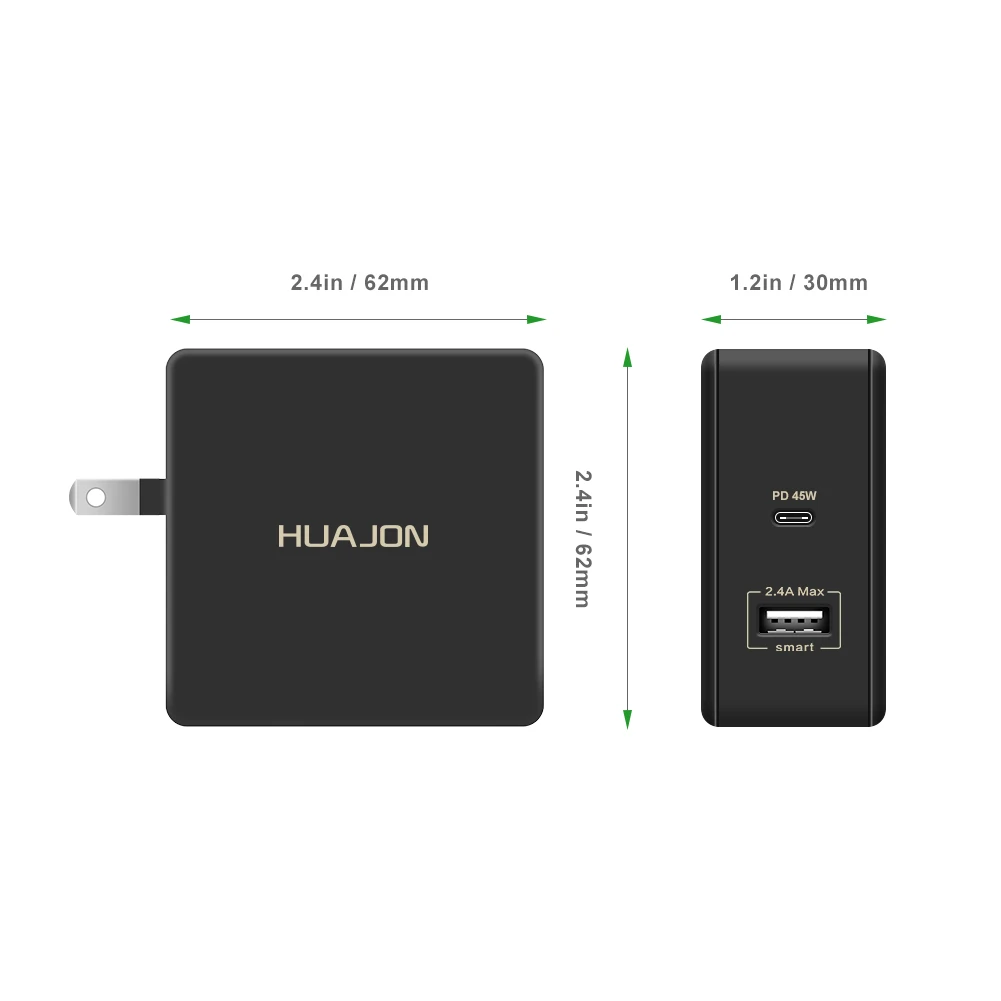 USB C стены заряда Мощность доставки PD Зарядное устройство для Macbook Pro samsung S8 плюс 2.4A