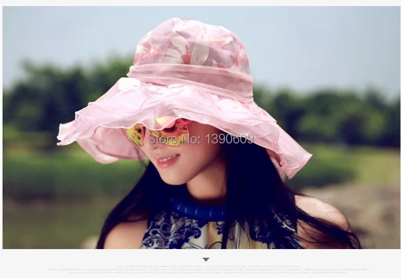 New summer Ms. UV sun hat large brimmed Korean version of folding beach Wholesale | Аксессуары для одежды