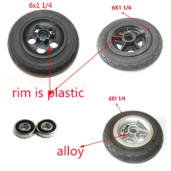 

Electric Scooter 6 Inch wheel Motorcycle 6x1 1/4 tyre 150MM Scooter Inflation Wheel Aluminium plastic Hub Inner Tube