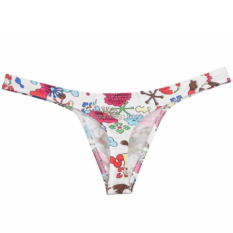Пикантное удобное хлопковое бикини с цветочным принтом Новое поступление