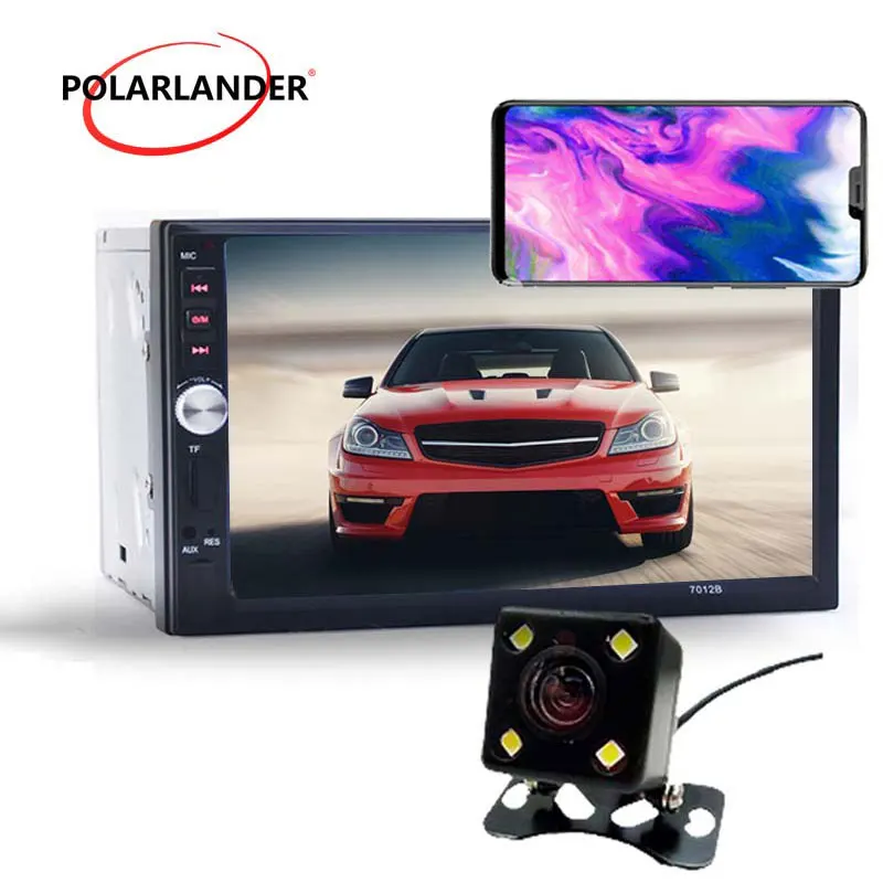 FM/USB/TF 7 &quotдюймов 2 Din автомобильное радио Mp5 Mp4 Bluetooth зеркальная поверхность