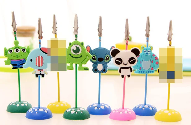 Каваи Мультяшные металлические зажимы для заметок подставка карт держатель