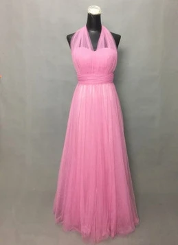 Розовый Vestidos fiesta boda Новое Тюлевое ТРАПЕЦИЕВИДНОЕ фиолетовое платье для невесты с открытыми плечами и открытой спиной длинное свадебное платье дешево - Цвет: Розовый