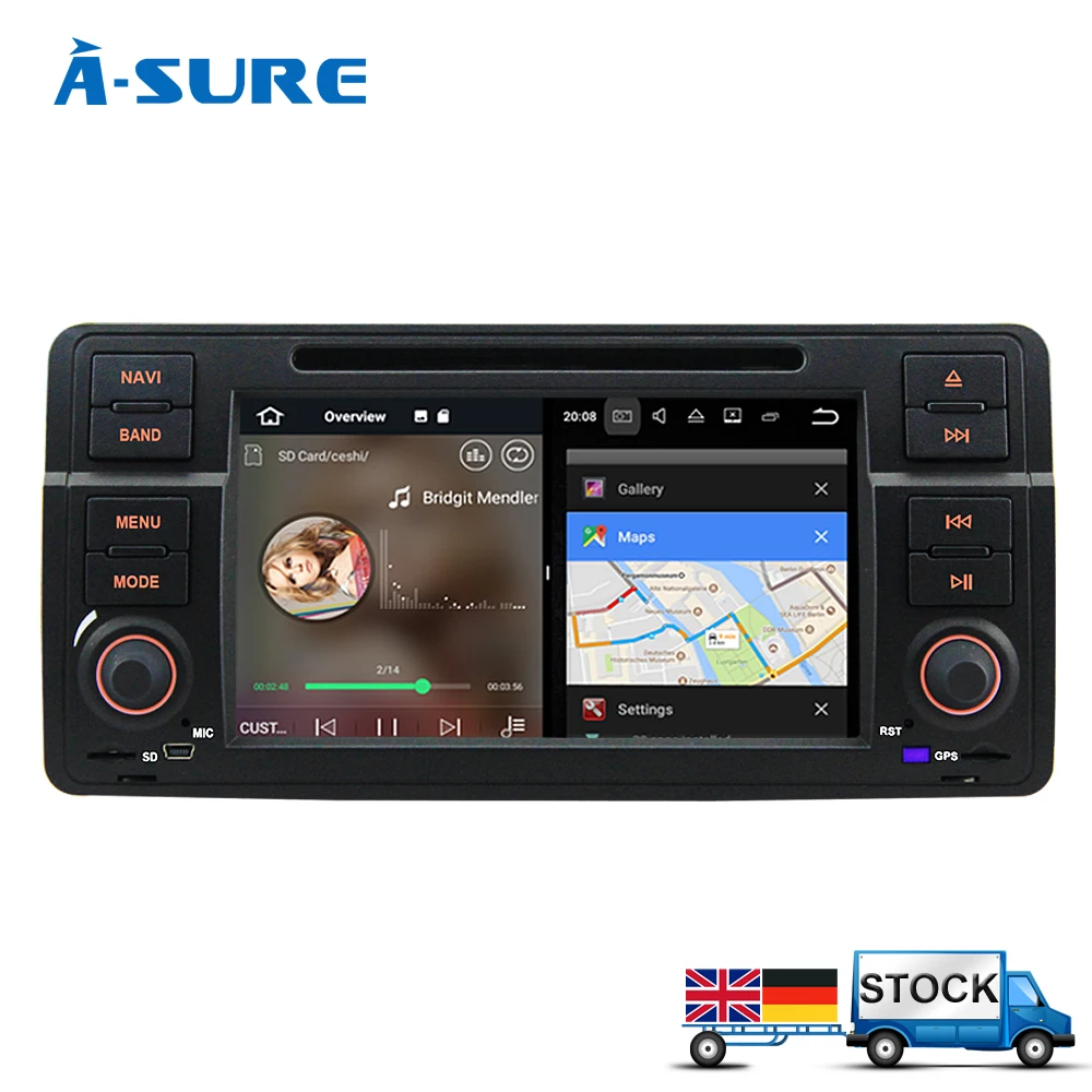 A Sure 7 &quotOuad Core Android автомобильное радио gps DVD CD плеер навигация для BMW 3 серии E46 318 320