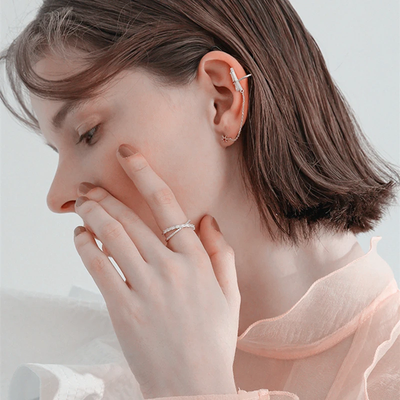 

Classic Simple Style Hot Sale 925 100% Solid Sterling Silver Open Finger Rings For Women Birthday Present R029