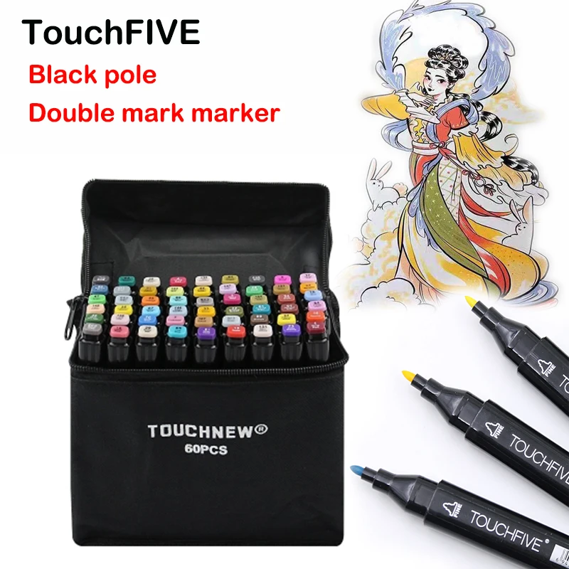 TouchFIVE художественный маркер 168 цветов спиртовой с двойной головкой для