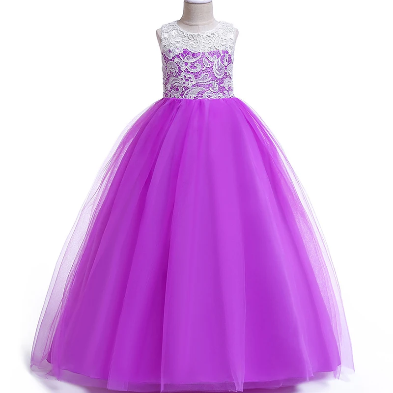 Teenage Costume Girls Dress Summe Children's Clothing Party Princess Baby Kids Lace Wedding Dresses elegant Prom | Детская одежда и
