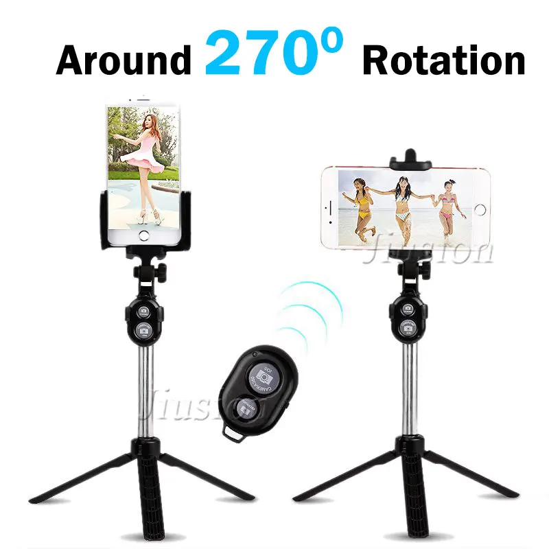 Bluetooth штатив селфи палка Выдвижная поворачивается ручной монопод с кнопкой