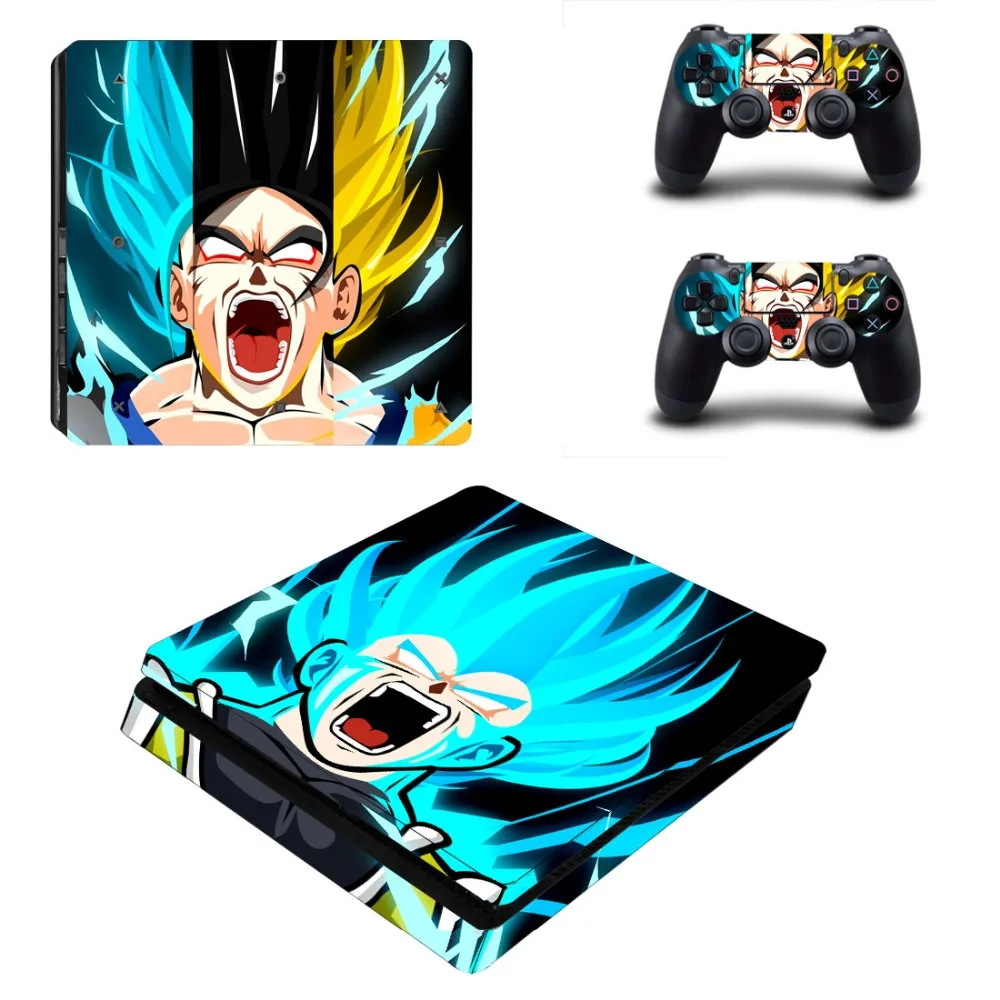 Наклейка Dragon Ball Super Son Goku PS4 Slim Skin Виниловая наклейка для консоли Playstation 4 и 2