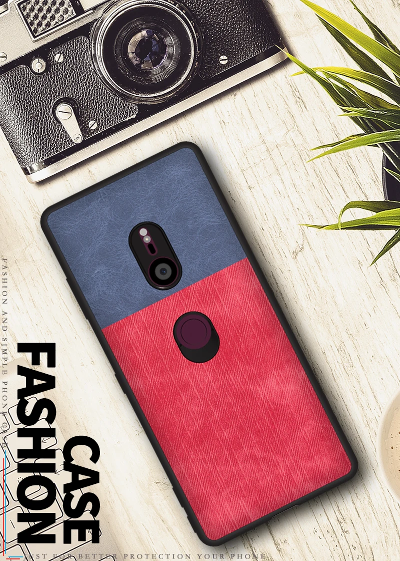 style 06 Для sony Xperia XZ3 чехол Роскошный мягкий силиконовый край+ твердая ткань текстура защитный чехол на заднюю панель для sony XZ3 полный Чехол - Цвет: style 06