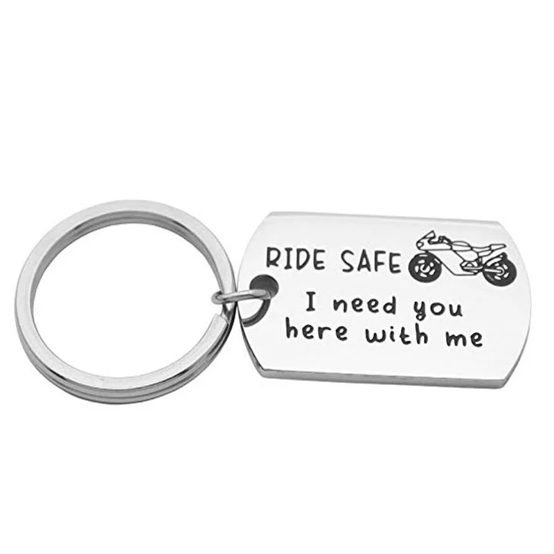 Брелок для ключей i-Remiel "Ride Safe I Need You Here With Me" брелок из нержавеющей стали для безопасности вождения подвеска ювелирные изделия аксессуары