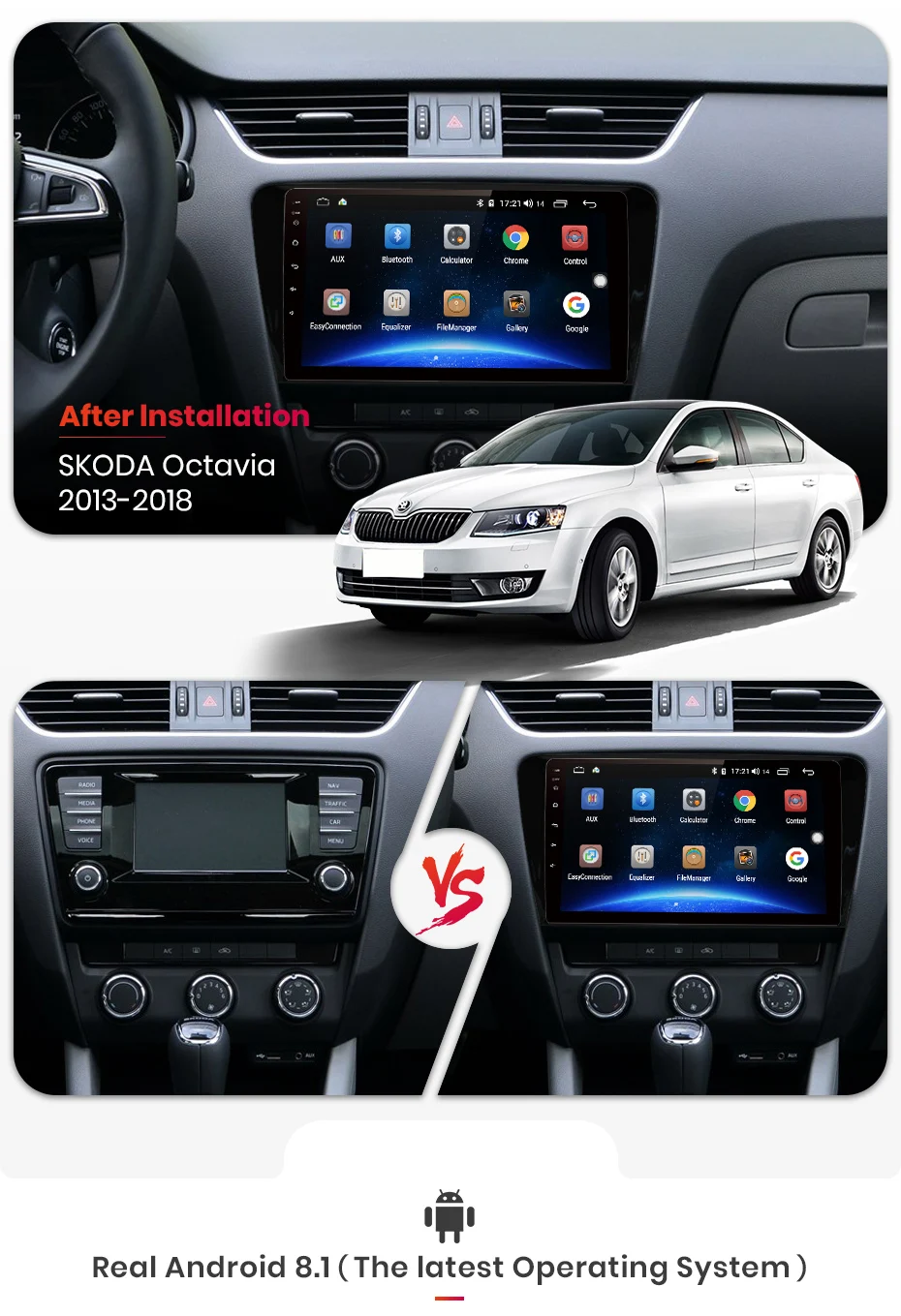 AWESAFE для SKODA Octavia 2013- A7 J10 автомобильный Радио Мультимедиа Видео плеер gps DSP No 2din 2 din Android 9,0 4G+ 64G