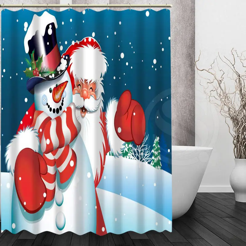 Модная дизайнерская занавеска для душа с надписью Merry Christmas водонепроницаемая