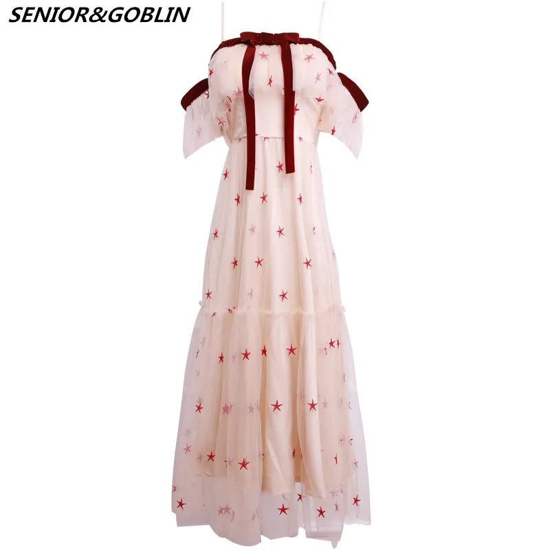 Летнее высококачественное Брендовое дизайнерское подиумное длинное Сетчатое