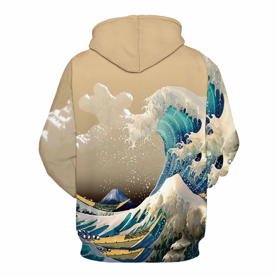 

New Fashion Waves Hoodies Men/Women 3d Sweatshirts Print Colorful Sea Waves Unisex Thin Stylish pullover Hooded Hoodies tops