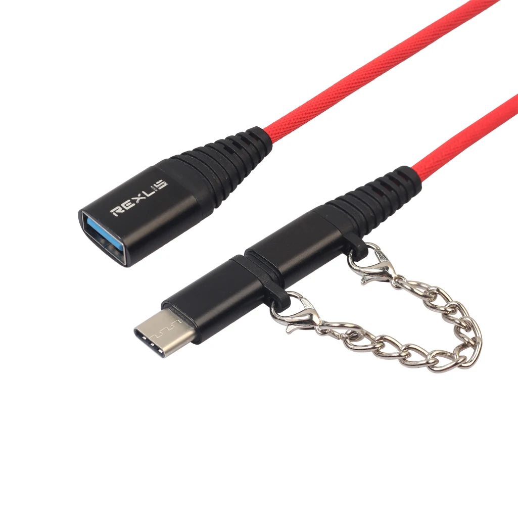 REXLIS Универсальный Тип-c_2 Integrated быстрой зарядки линии передачи данных Micro USB к Тип C