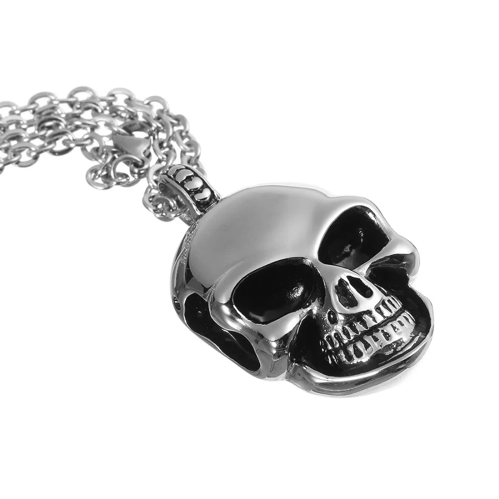1 шт. панк готический серебряный Цвет Череп Скелет Талисманы Подвески Цепочки и