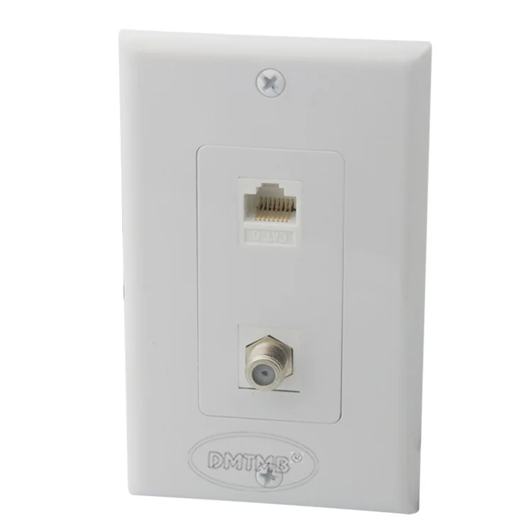 

1 Gang CAT6 RJ45 F head TV wall plate с разъемом «Мама-мама»