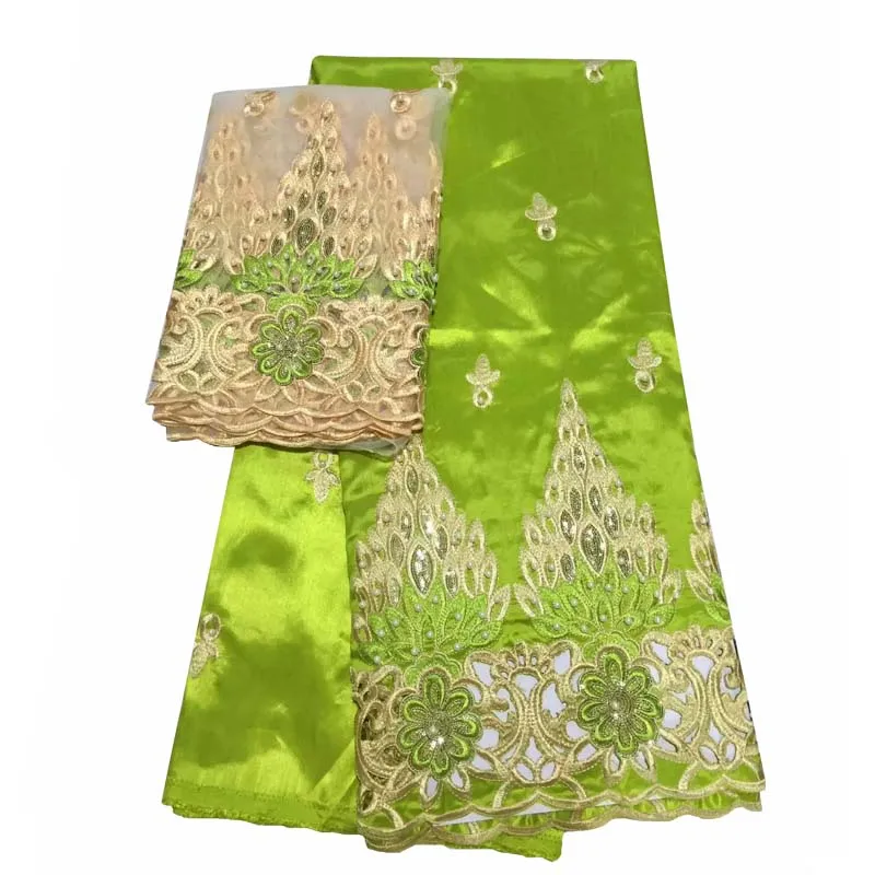 Оптовая продажа 5 ярдов Африканский Джордж кружевная ткань 2016 высокое качество