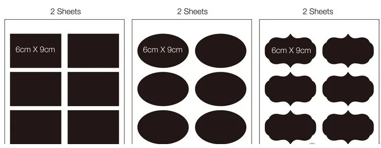 36 шт. Стикеры для доски 6 Х9 см | Дом и сад