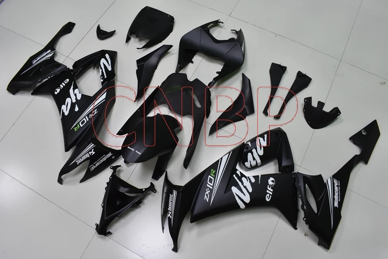 Набор для всего тела Ninja ZX 10r 2008 2010 матовые черные Обтекатели 08 09 Пластиковые