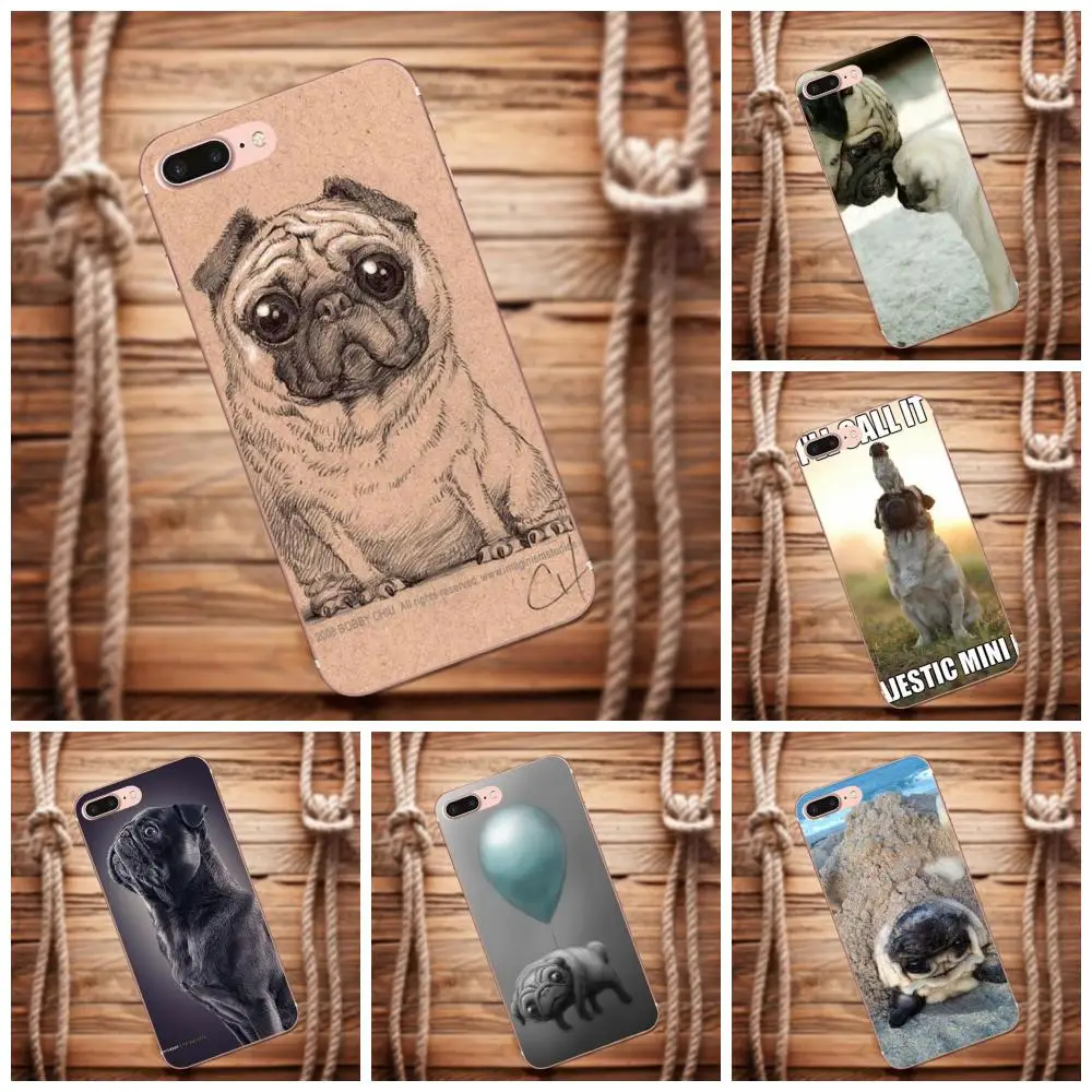 Мопс жизнь круто Aniamal собака мягкая TPU печати телефон для huawei G8 Honor 5C 5X6X7 8 9 Y5II