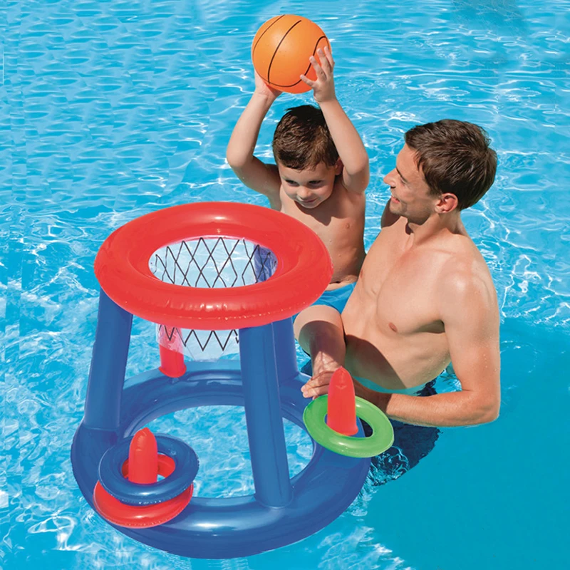 

Inflatable Pool Volleyball Set Swimming Ring Summer Water Game Center For Adult Children Famlily