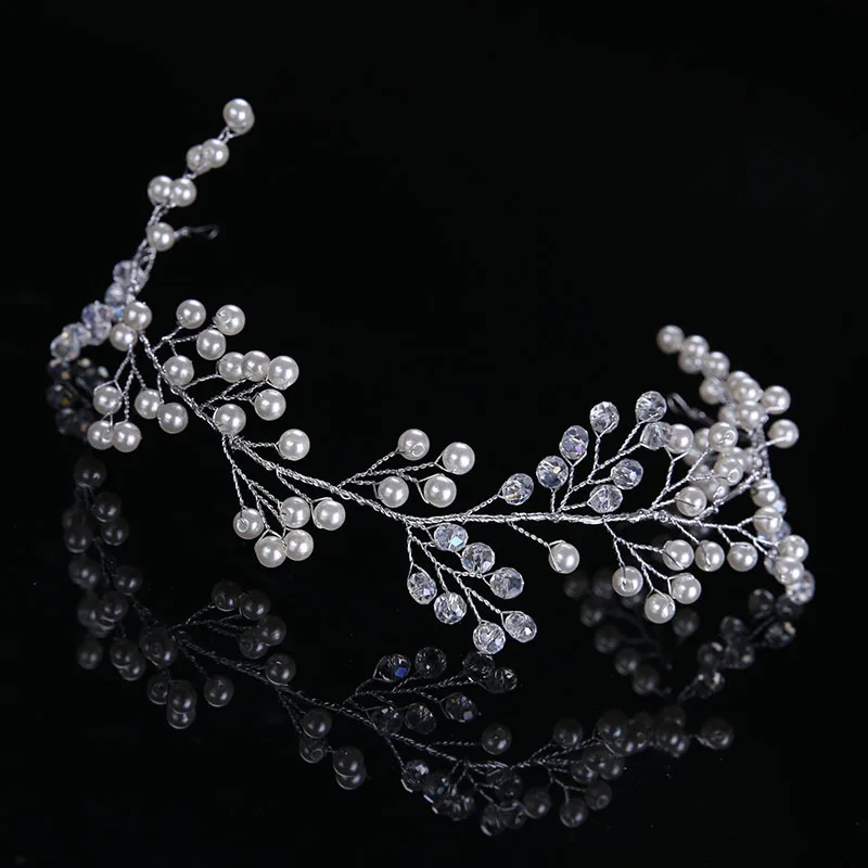 Женский свадебный ободок для волос с жемчугом тиара | Украшения и аксессуары
