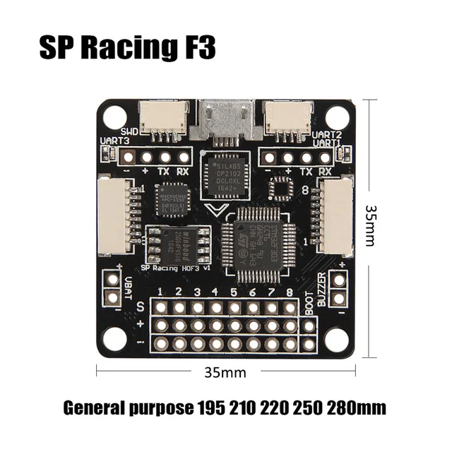 CC3D NAZE32 F3 обновленный SP Racing Полетный контроллер Acro 6 DOF Deluxe 10 для FPV RC QAV DIY гоночный