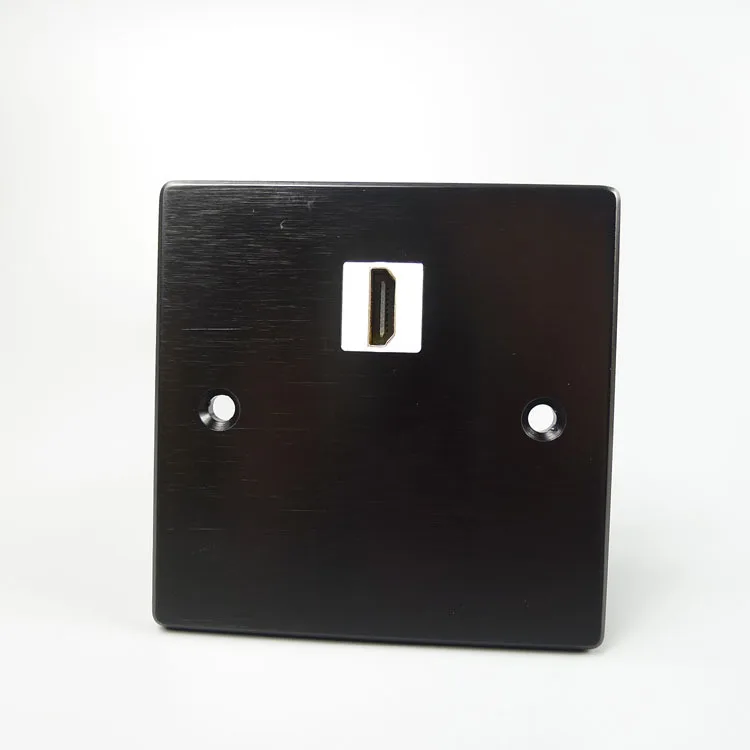 

Black color Aluminum HDMI wall plate with short cable