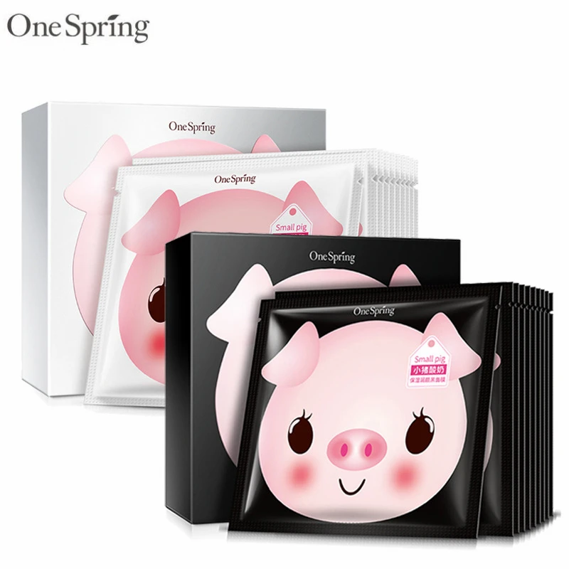 OneSpring маленький поросенок йогурт для лица с гиалуроновой кислотой маска
