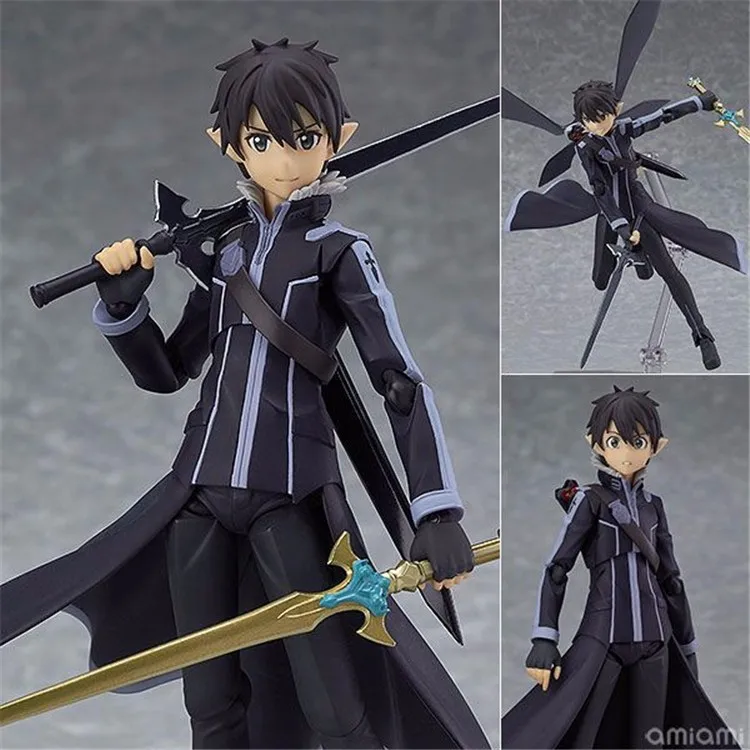 Аниме Sword Art Online Figma 289 Kirigaya Kazuto Kirito Figma 264 Yuki Asuna Figma 314 LEAFA ПВХ Фигурки игрушки куклы 15 см