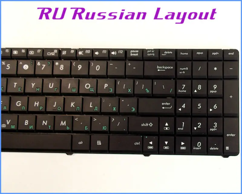 Новый русский для ASUS K52JT K52JU K52JV K52JR K52DR K52DY K52DE K52D K52N K54HR клавиатура ноутбука версии |