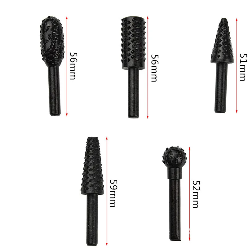 5pc/ 10pc set power tools woodworking rasp chisel shaped rotating embossed engraving pattern cutter milling | Инструменты