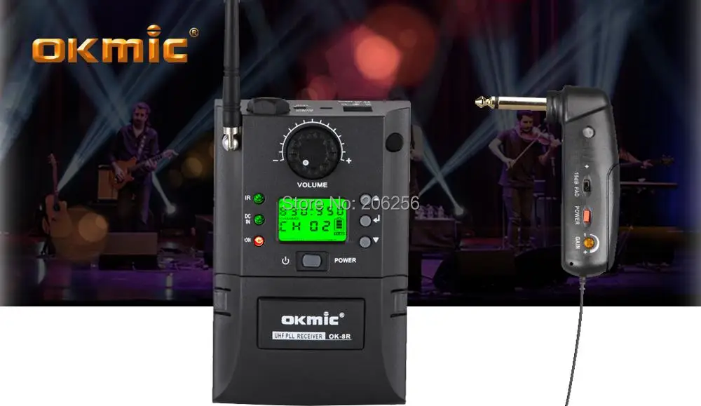 OKMIC OK-8R/6T 512-537 МГц UHF PLL Инструмент для интервью гитары звукосниматели Беспроводная