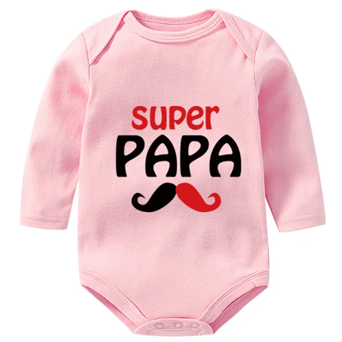 pink supper papa OkayMom/хлопковый комбинезон для новорожденных; Roupas de bebe; комбинезон для малышей; одежда для маленьких девочек и мальчиков; комбинезоны; одежда для малышей; Новинка - Цвет: pink supper papa