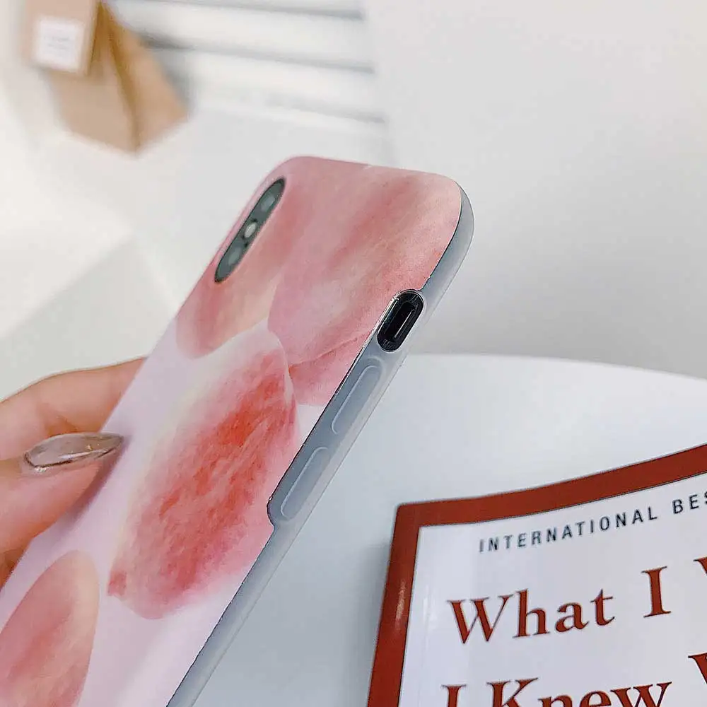 Boucho мультфильм плоды персика чехол для iPhone X XR XS Max 8 плюс 7 plus 6 S модные чехлы |