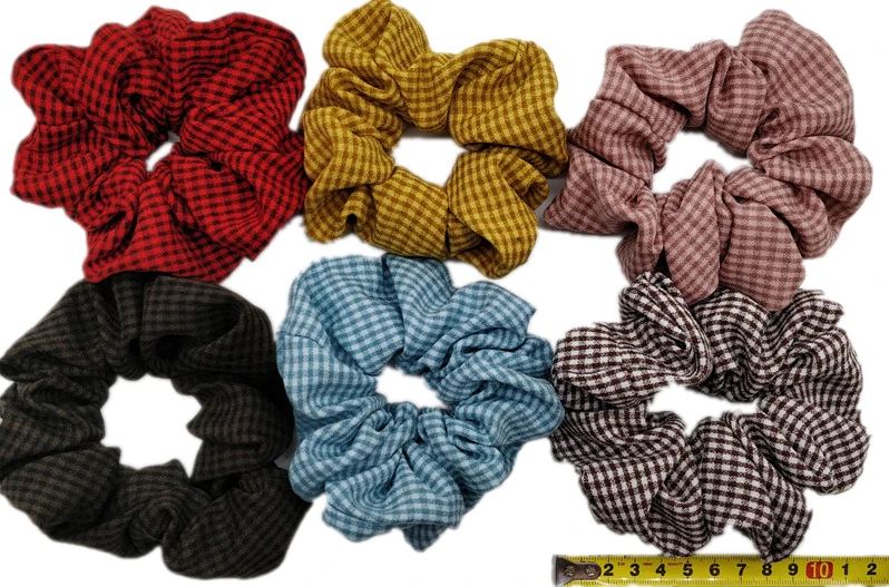 PJ066-A-6PCS 6 шт/лот Бархатные эластичные резинки для волос, резинки для волос для девочек, не складываются, леопардовые женские большие мелкие блестки из шифона с цветочным рисунком - Цвет: PJ066-A-6PCS