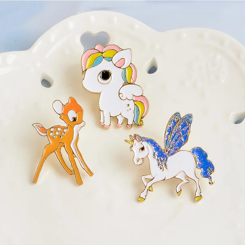 Креативная эмалированная брошь в виде персонажа из мультфильма Пегас Единорог