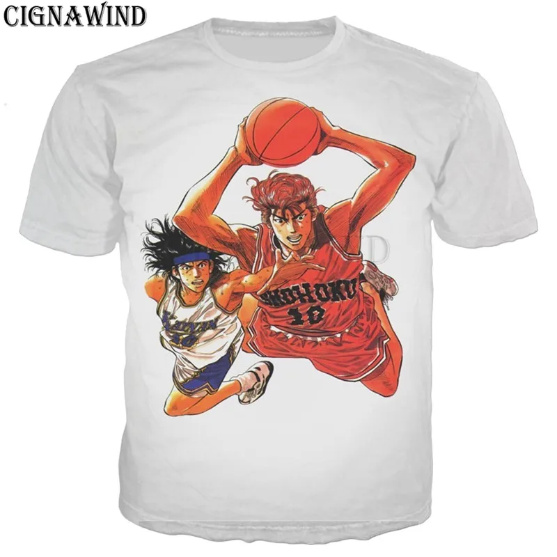 Новое поступление футболка для мужчин/женщин классический аниме Slam dunk футболки с 3D-принтом короткий рукав Харадзюку стиль футболка уличная топы
